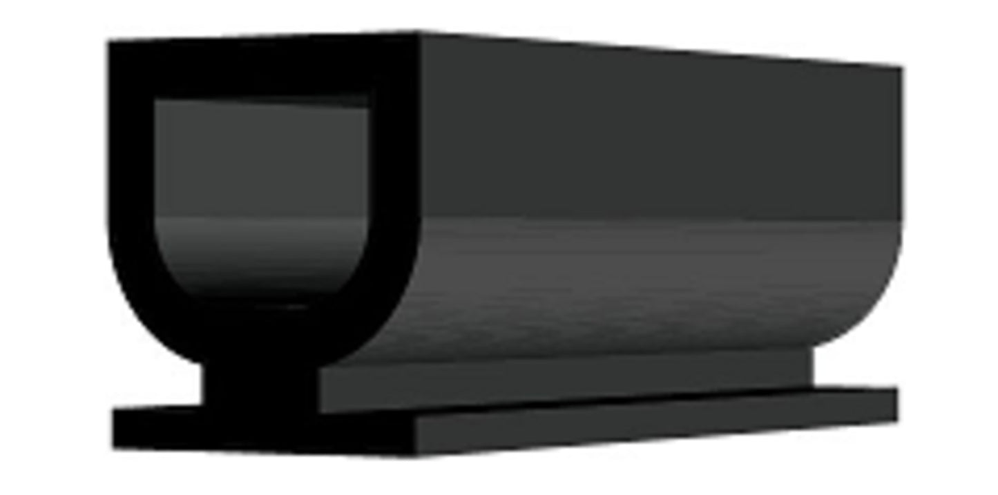 B79 Burlete Interior Doble Contacto Negro - Rollo x 100 mts